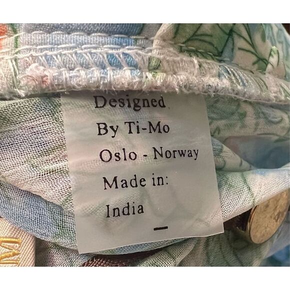 BYTIMO Blue Floral Tiered Chiffon Maxi DRESS -  NWT Size Medium - Picture 12 of 12